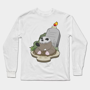 Mole Halloween Tombstone Candle Long Sleeve T-Shirt